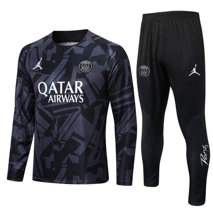 PSG 22/23 Jordan Round Neck Training T-Shirt Dark Gray - 图片 8