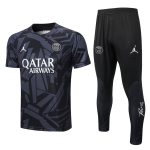PSG 22/23 Jordan Dark Grey Splatter Short Sleeve Training Set with Pants - 图片 8