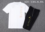 PSG 23-24 Jordan White Short Sleeve Training Set with 3/4 Pants - 图片 2