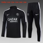 PSG 23-24 Black Kids Half-Zip Jacket (White Shoulders) - 图片 2