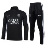 PSG 23-24 Black Half-Zip Jacket with White Shoulders - 图片 8
