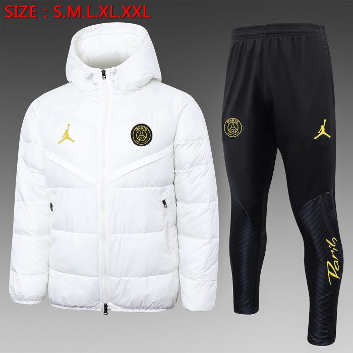 Paris Saint-Germain 23-24 Jordan White Padded Jacket - 图片 2