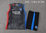 Paris Saint-Germain 23-24 Vest Black with Red and Blue Sleeve Trim - 图片 2