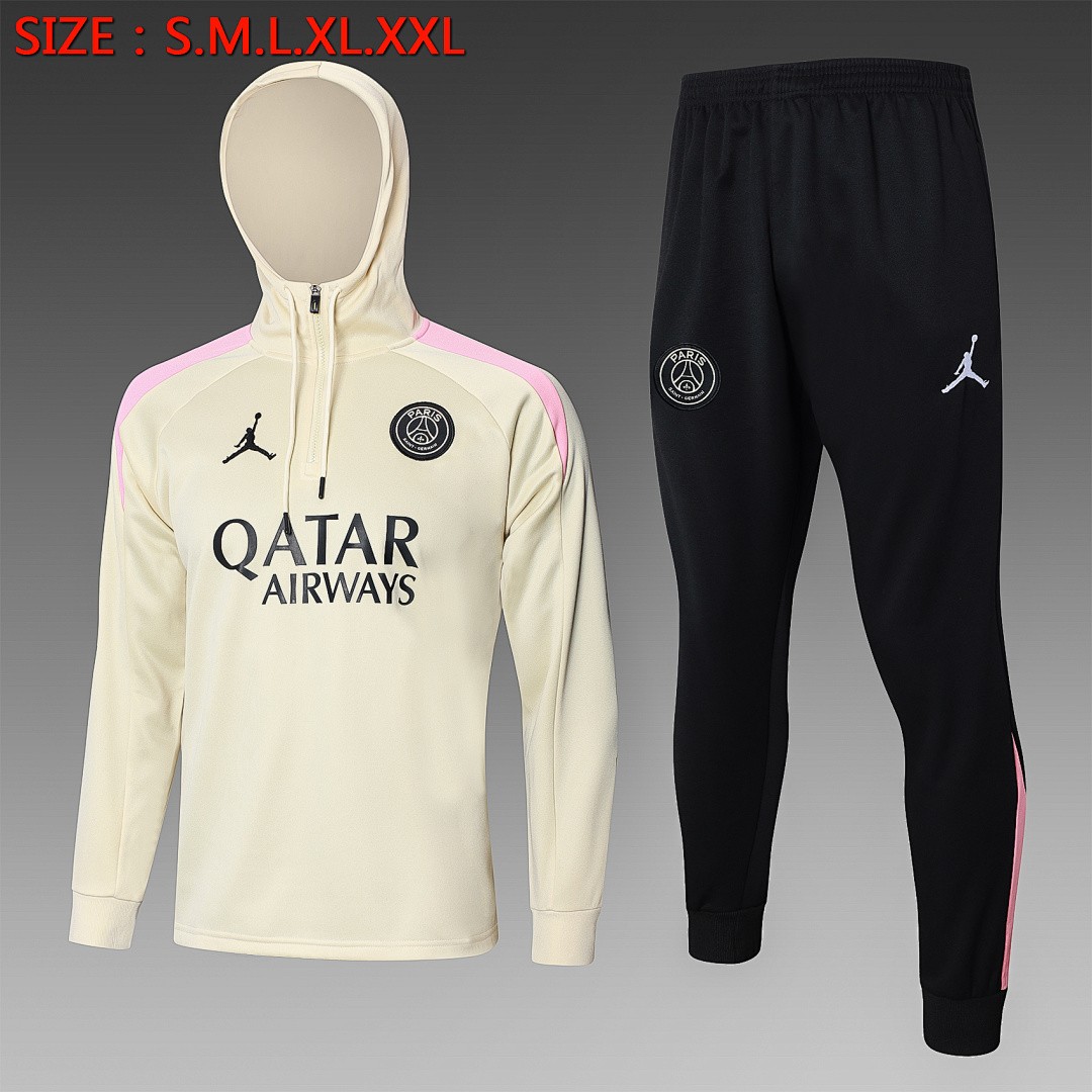 Paris Saint-Germain 24/25 Half-Zip Hoodie Jordan Paris Apricot