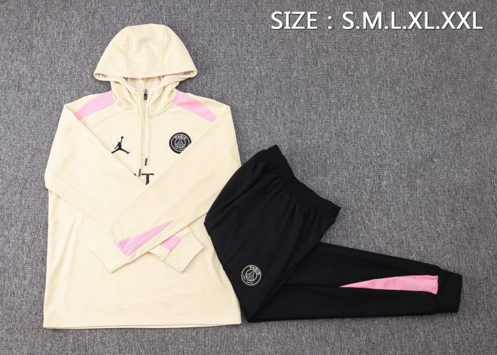Paris Saint-Germain 24/25 Half-Zip Hoodie Jordan Paris Apricot - 图片 2