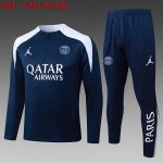 Paris Saint-Germain 2025/26 Half-Zip Jacket Blue with White Shoulders