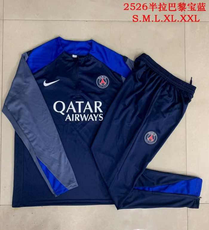 Paris Saint-Germain 2025/26 Semi-Zip Jacket Kids - Blue - 图片 3