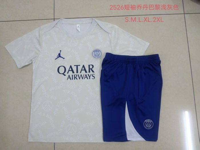 Paris Saint-Germain 24-25 Short Sleeve Jordan Light Grey Splatter T-Shirt - 图片 9