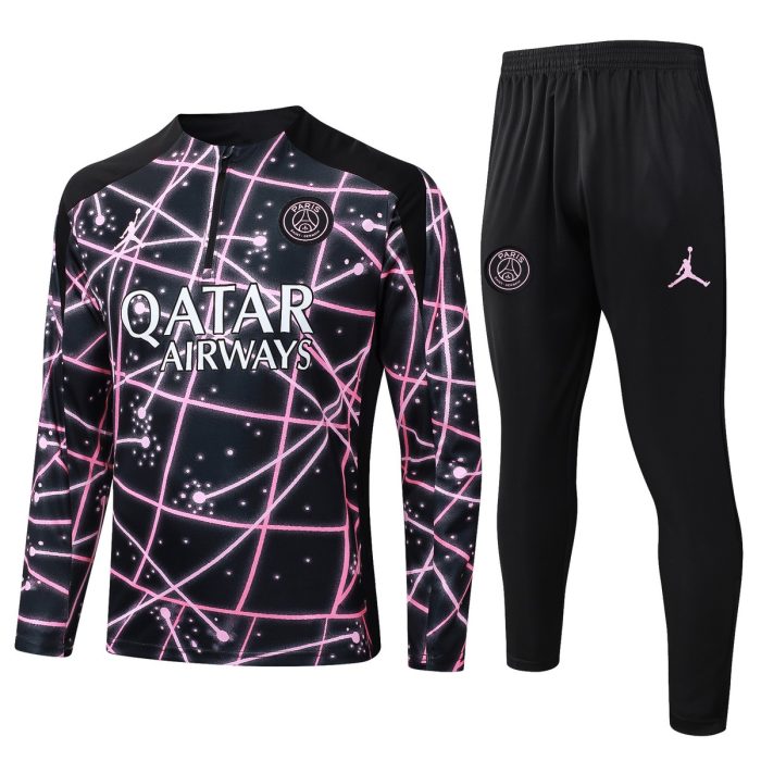 Paris Saint-Germain 2024 Black Starry Sky Print Half-Zip Jacket - 图片 8