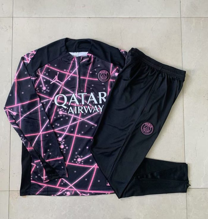 Paris Saint-Germain 2024 Black Starry Sky Print Half-Zip Jacket - 图片 9