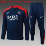 Paris Saint-Germain 2025/26 Half-Zip Jacket Kids - Blue (Red Shoulder)