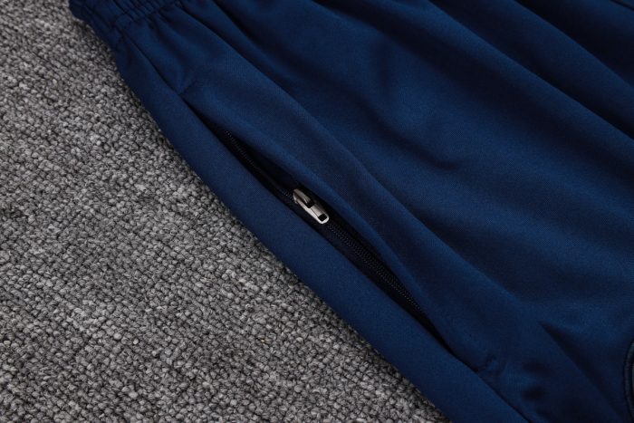 Paris Saint-Germain 2024 Half-Zip Jacket Blue Grid Print - 图片 3