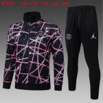 Paris Saint-Germain Black Starry Sky Print Kids Long Zipper Jacket - 图片 2