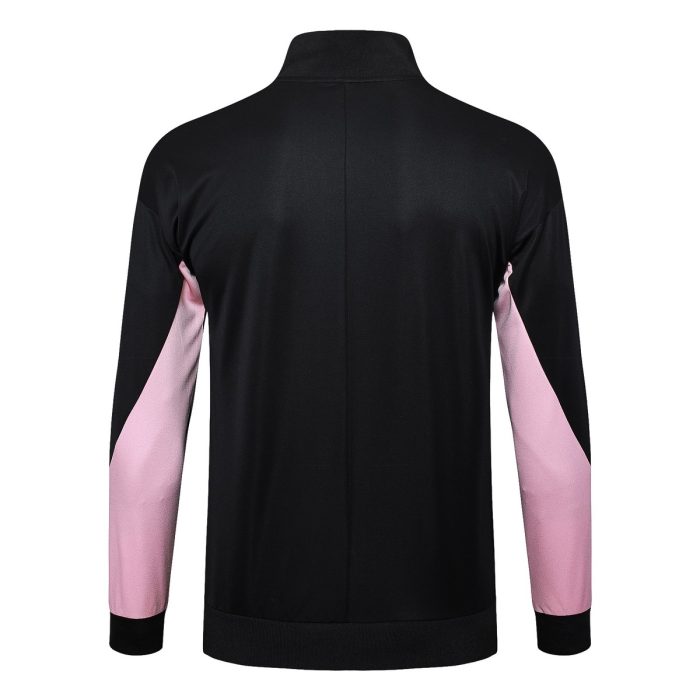 Paris Saint-Germain 24-25 Long Sleeve Training Jacket Black with Pink Sleeves - 图片 7