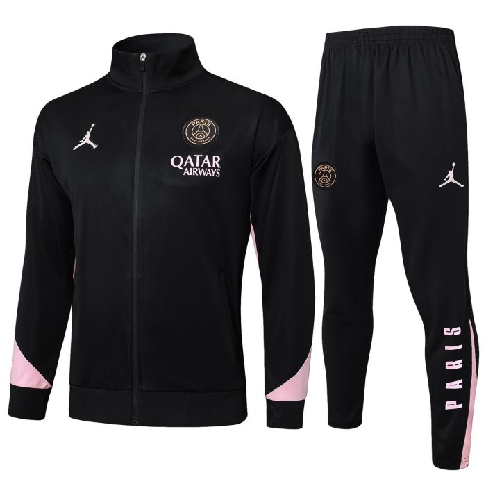 Paris Saint-Germain 24-25 Long Sleeve Training Jacket Black with Pink Sleeves - 图片 8