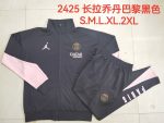 Paris Saint-Germain 24-25 Long Sleeve Training Jacket Black with Pink Sleeves - 图片 9