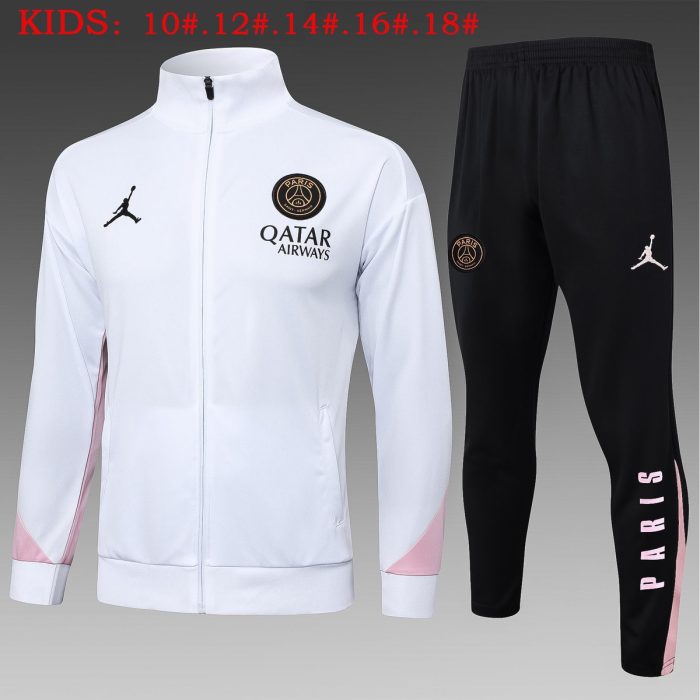 Paris Saint-Germain 24/25 Long Zipper Jacket White Kids - 图片 2