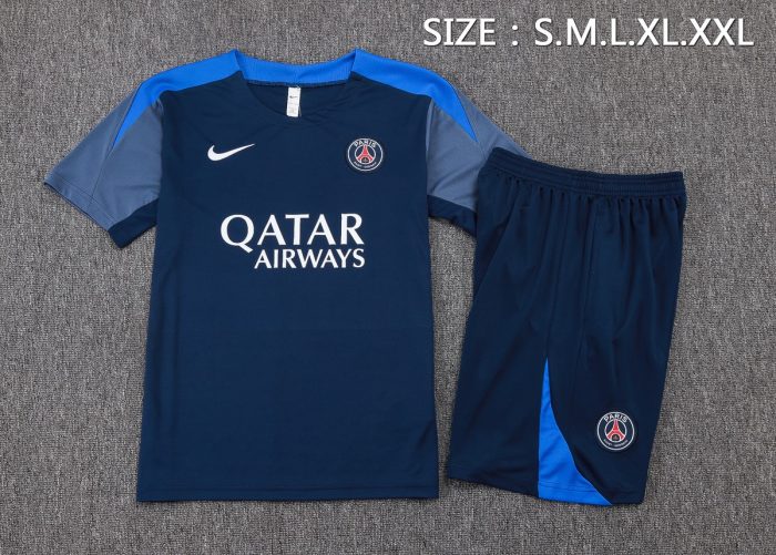 Paris Saint-Germain 2025/26 Training Short Sleeve Set in Blue - 图片 2
