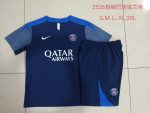 Paris Saint-Germain 2025/26 Training Short Sleeve Set in Blue - 图片 9