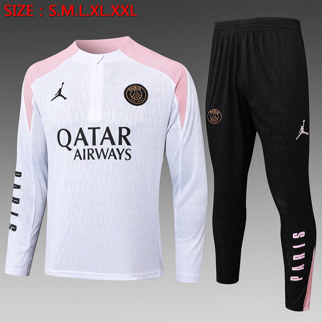 Jordan Paris White Half-Zip Jacket 24-25 Player Version