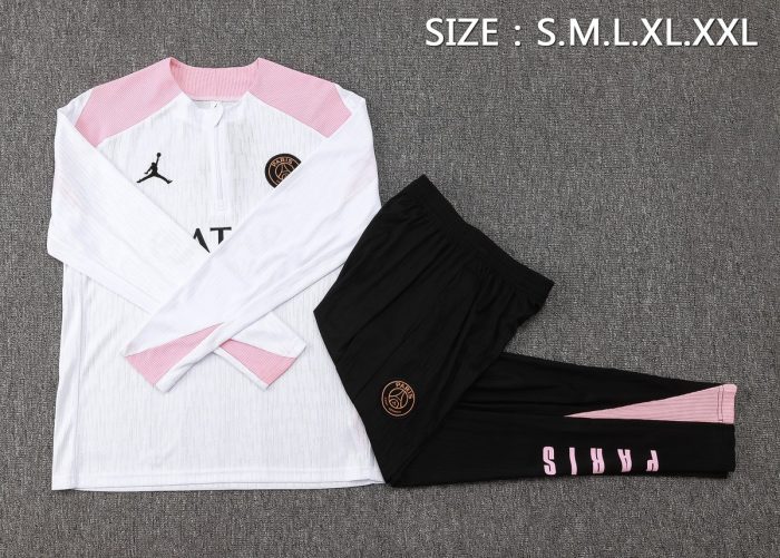 Jordan Paris White Half-Zip Jacket 24-25 Player Version - 图片 2
