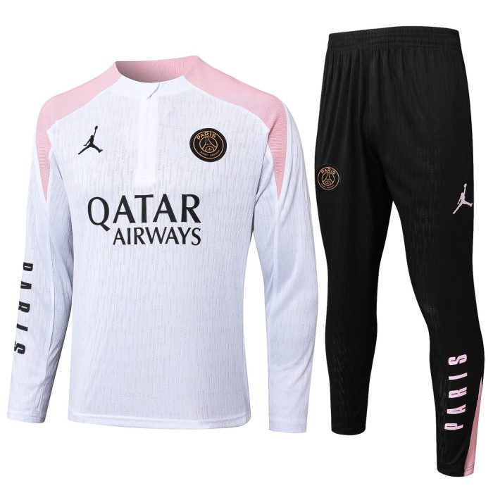 Jordan Paris White Half-Zip Jacket 24-25 Player Version - 图片 8