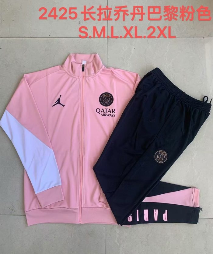 Paris Saint-Germain 24-25 Long Zipper Jacket Pink - 图片 9