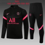 PSG 21/22 Half-Zip Jacket Black (Fluorescent Pink Trim) Kids - 图片 2