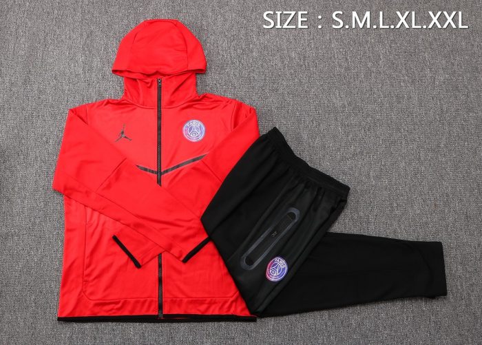 PSG 22-23 Red Long Zip Jacket - 图片 2