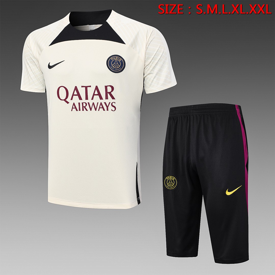 PSG 23-24 Short Sleeve Training Set in Earth Yellow with 7/8 Pants