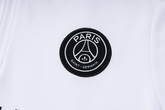 PSG 23-24 Half-Zip Jacket White with Black Shoulder Panels - 图片 6