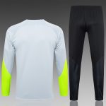 PSG 23-24 Half-Zip Jacket Light Gray with Fluorescent Green Sleeves - 图片 6