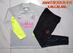 PSG 23-24 Half-Zip Jacket Light Gray with Fluorescent Green Sleeves - 图片 9