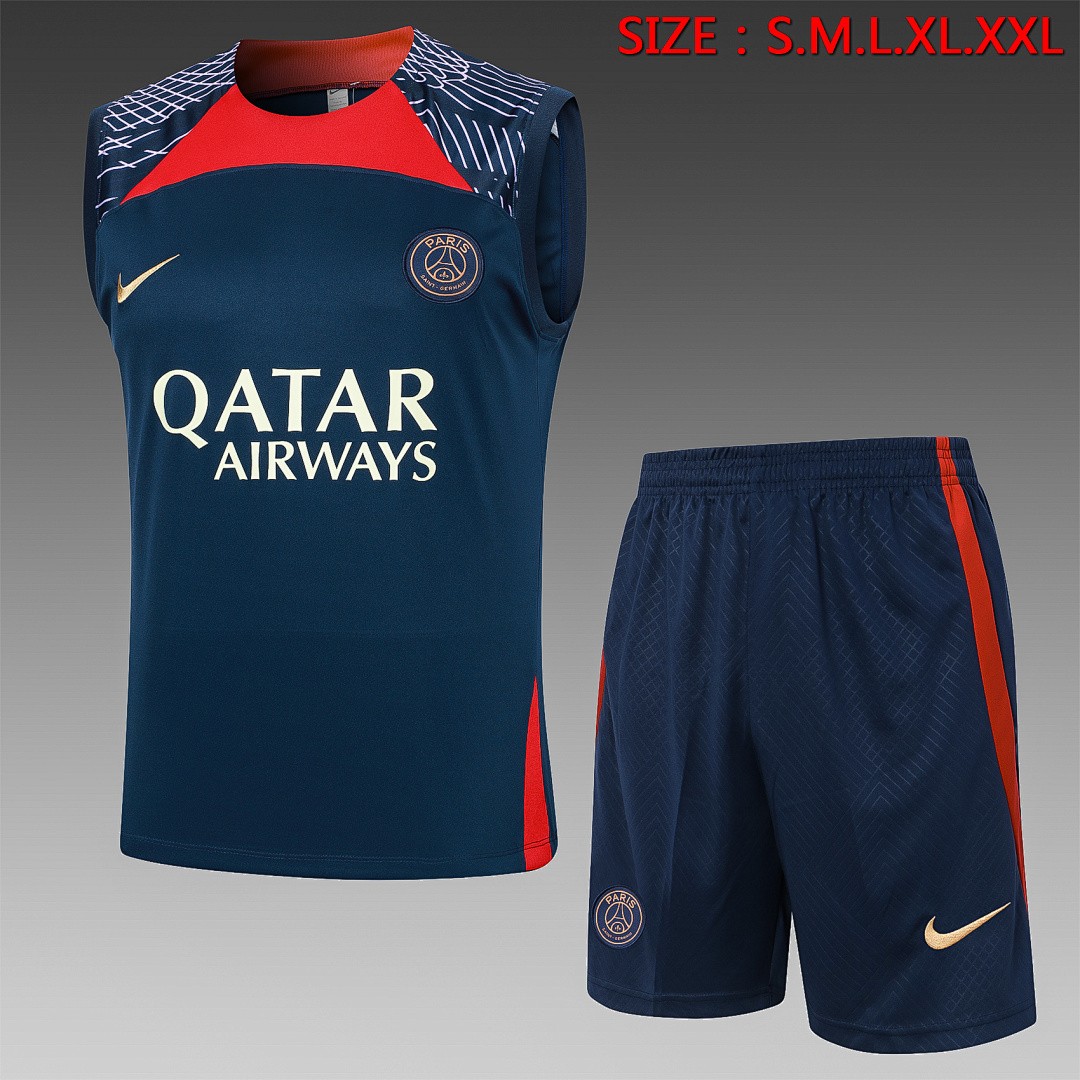 Paris Saint-Germain 23/24 Blue Vest with Red Collar