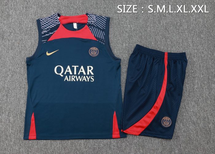 Paris Saint-Germain 23/24 Blue Vest with Red Collar - 图片 2