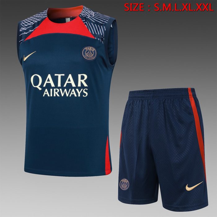 Paris Saint-Germain 23/24 Blue Vest with Red Collar - 图片 8