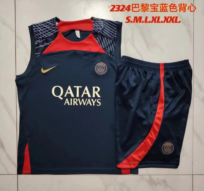 Paris Saint-Germain 23/24 Blue Vest with Red Collar - 图片 9