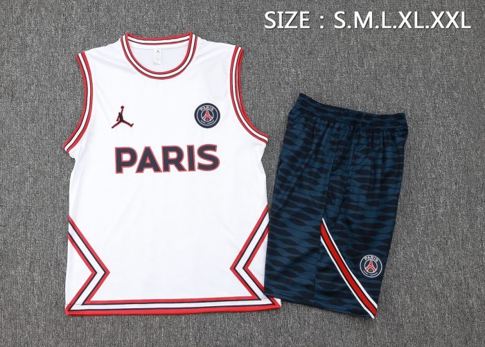 PSG 23/24 Jordan White Vest (PARIS Ad) - 图片 2
