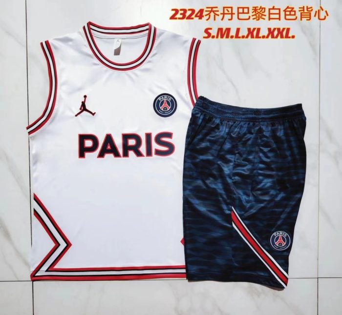 PSG 23/24 Jordan White Vest (PARIS Ad) - 图片 9