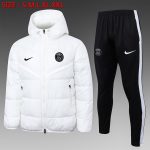Paris Saint-Germain 23-24 White Padded Jacket (Black Logo)