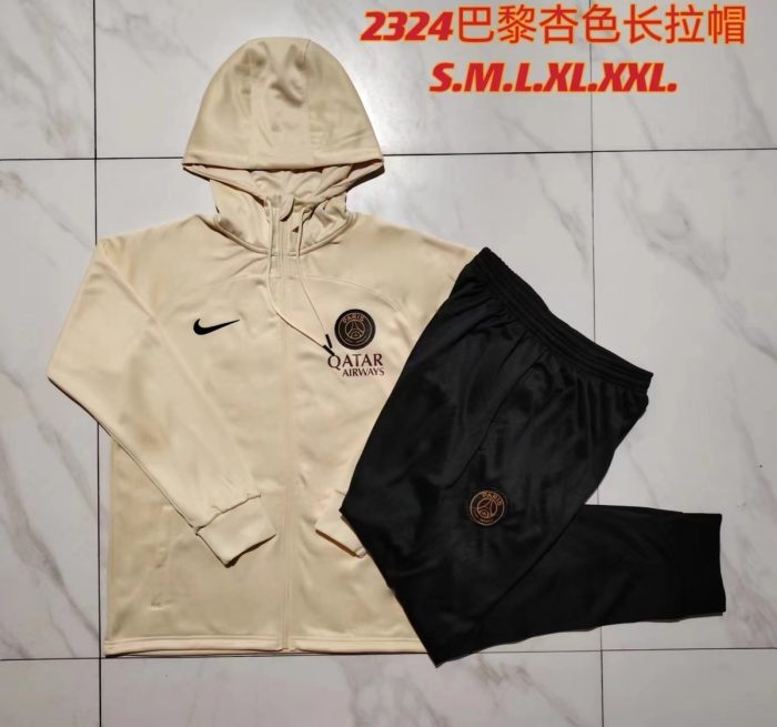 Paris Saint-Germain 23-24 Long Zip Jacket Apricot - 图片 9