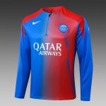 Paris Saint-Germain 25/26 Half-Zip Jacket Blue Red Splatter - 图片 8