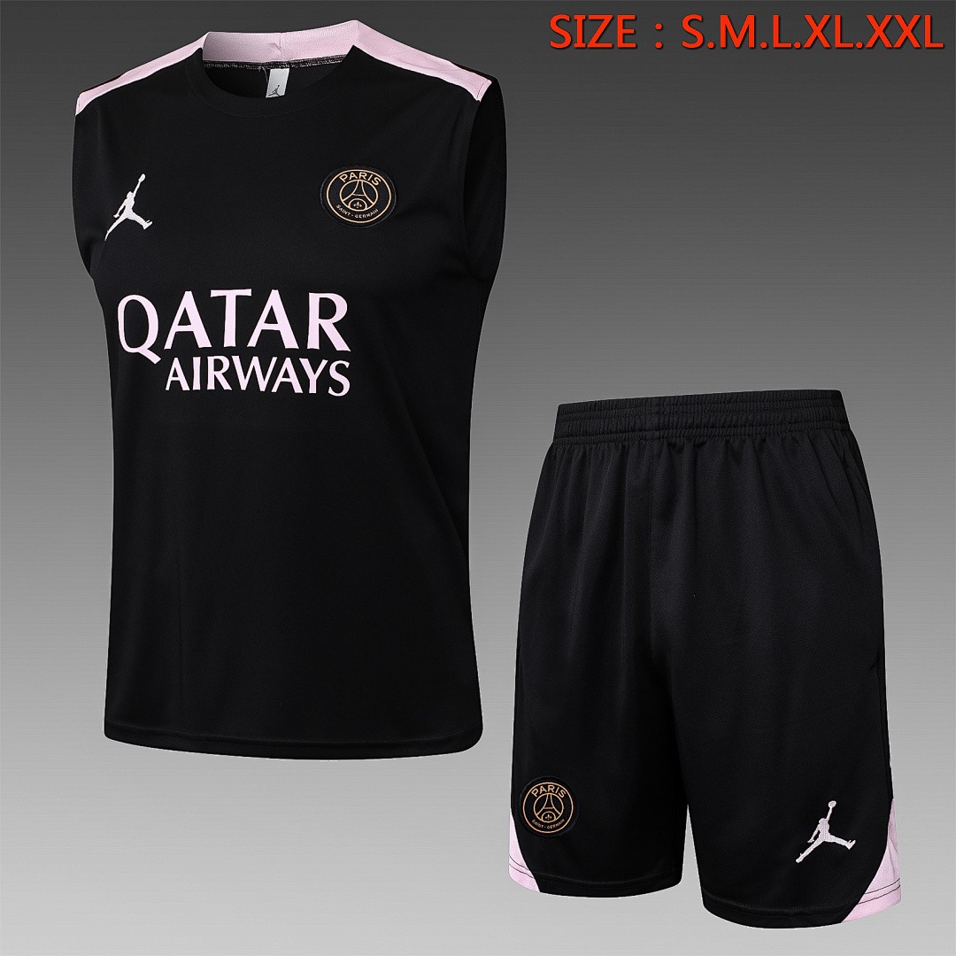 Jordan Paris 24/25 Vest Black with Pink Shoulders