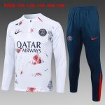 PSG 24/25 Kids White Splatter Print Half-Zip Jacket - 图片 2