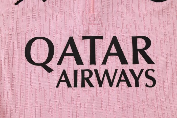 PSG 24-25 Jordan Pink Half-Zip Jacket (Player Version) - 图片 5