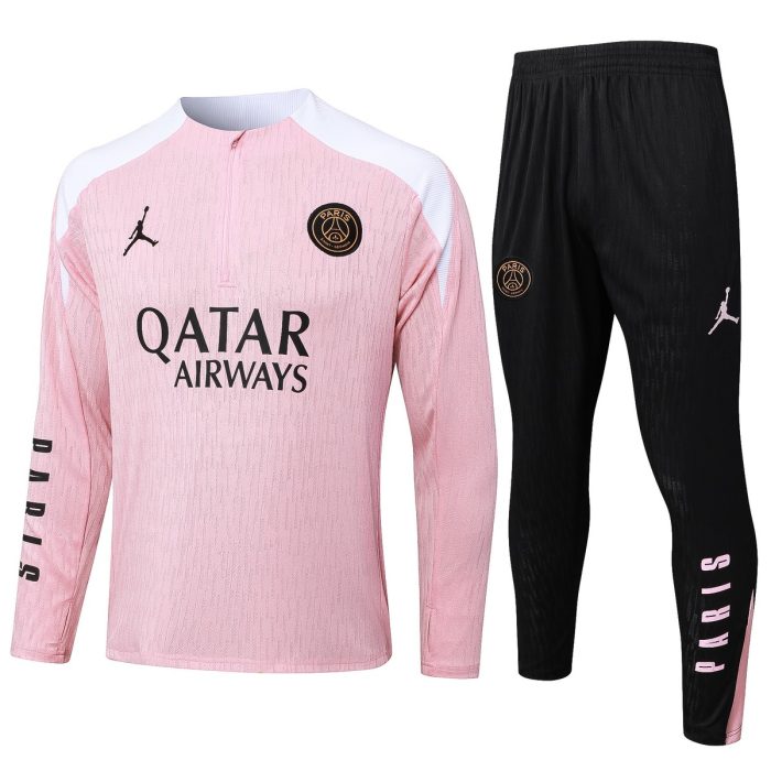PSG 24-25 Jordan Pink Half-Zip Jacket (Player Version) - 图片 8