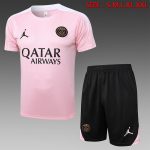 Paris Saint-Germain 24/25 Jordan Short Sleeve Training Top - Pink with White Shoulders