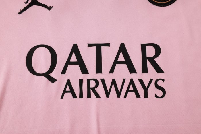 Paris Saint-Germain 24/25 Jordan Short Sleeve Training Top - Pink with White Shoulders - 图片 4