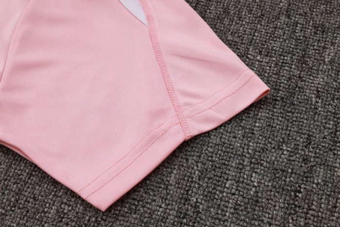 Paris Saint-Germain 24/25 Jordan Short Sleeve Training Top - Pink with White Shoulders - 图片 5