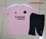 Paris Saint-Germain 24/25 Jordan Short Sleeve Training Top - Pink with White Shoulders - 图片 9